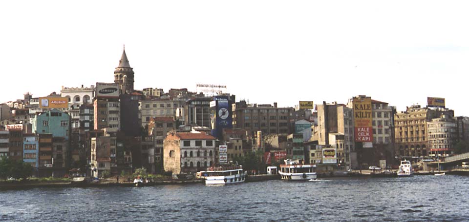 The new city part with the Galata tower